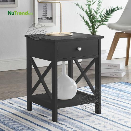 wholesale Unique Cross X Frame Small wooden End Table furniture factory
